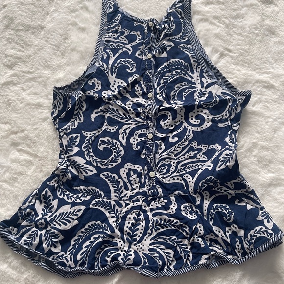Abercrombie & Fitch Printed Peplum Top - Picture 2 of 5